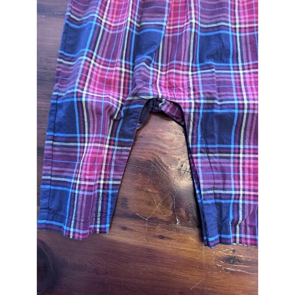 Tea Collection Baby Girls 6-9 Month Red Matsuri Plaid Holiday Ruffle Romper - Picture 6 of 11